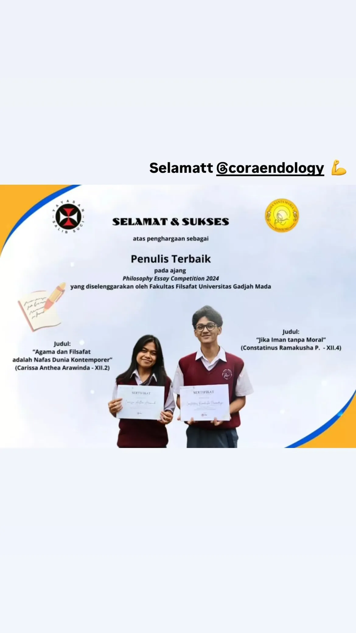 Penulis Terbaik Philosophy Essay Competition